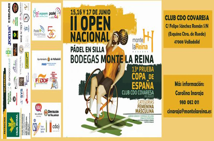 Imagen portada de noticias - II Open Nacional Pádel en Silla Bodegas Monte la Reina